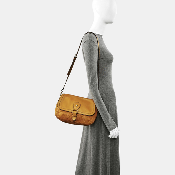 Monogram Calfskin Shoulder Bag Yellow