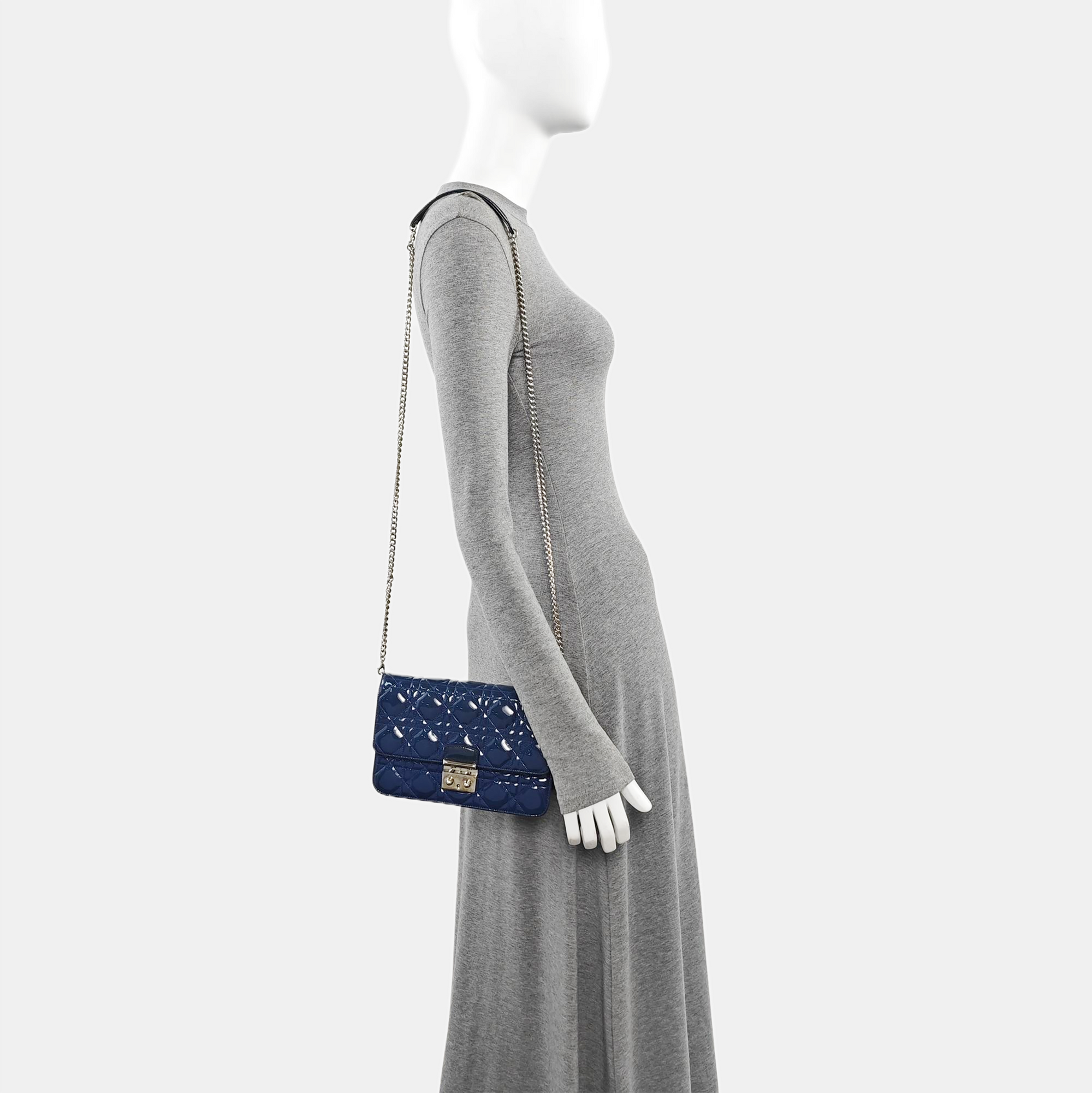Rendez-Vous Cannage Patent Leather Blue