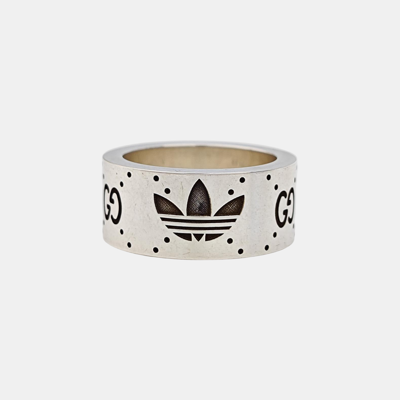 Adidas X Gucci 925 Sterling Silver Ring HK 12