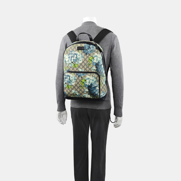 GG Blooms Monogram Coated Canvas Gray