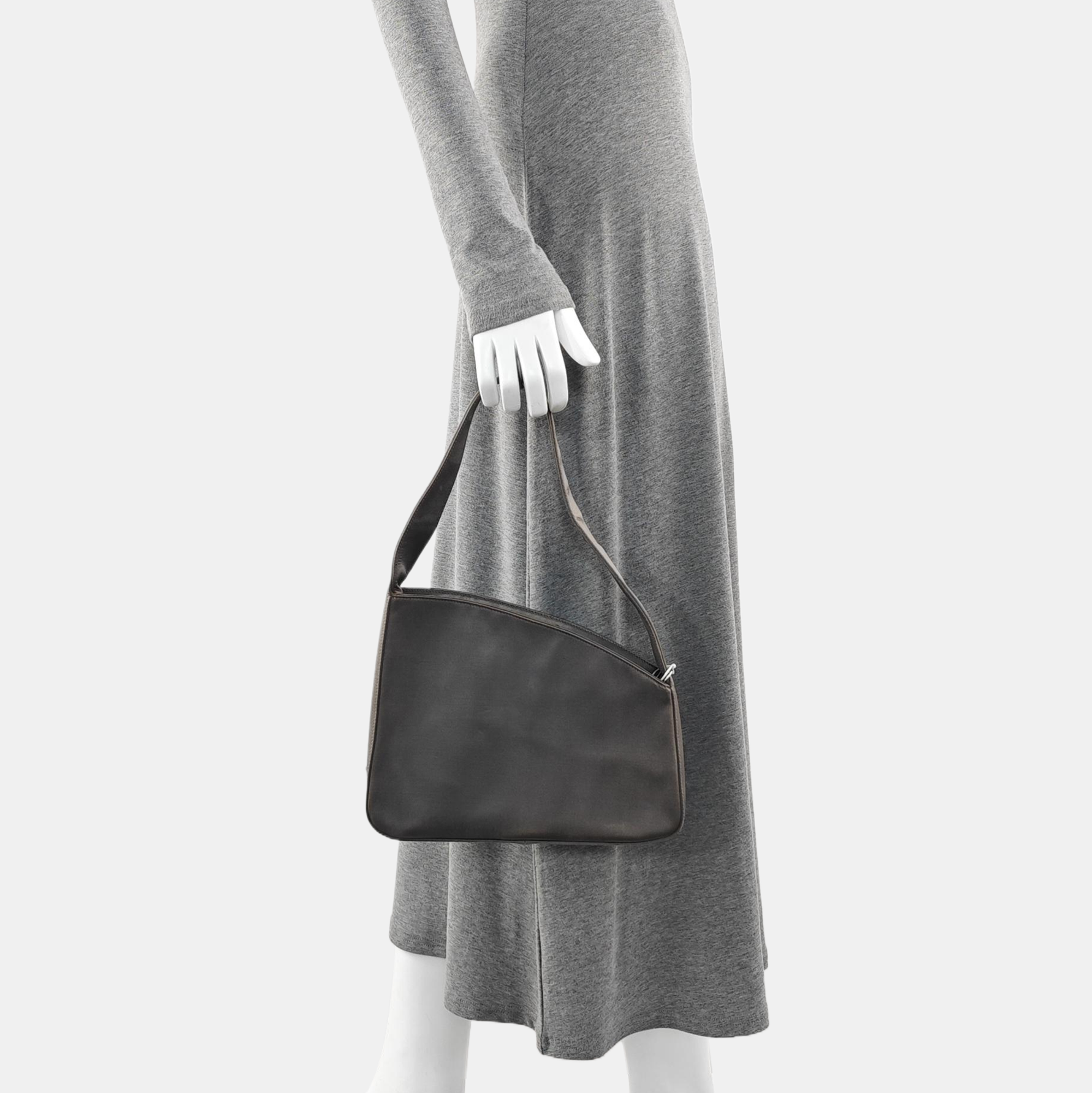 Fabric Top Handle Bag Gray