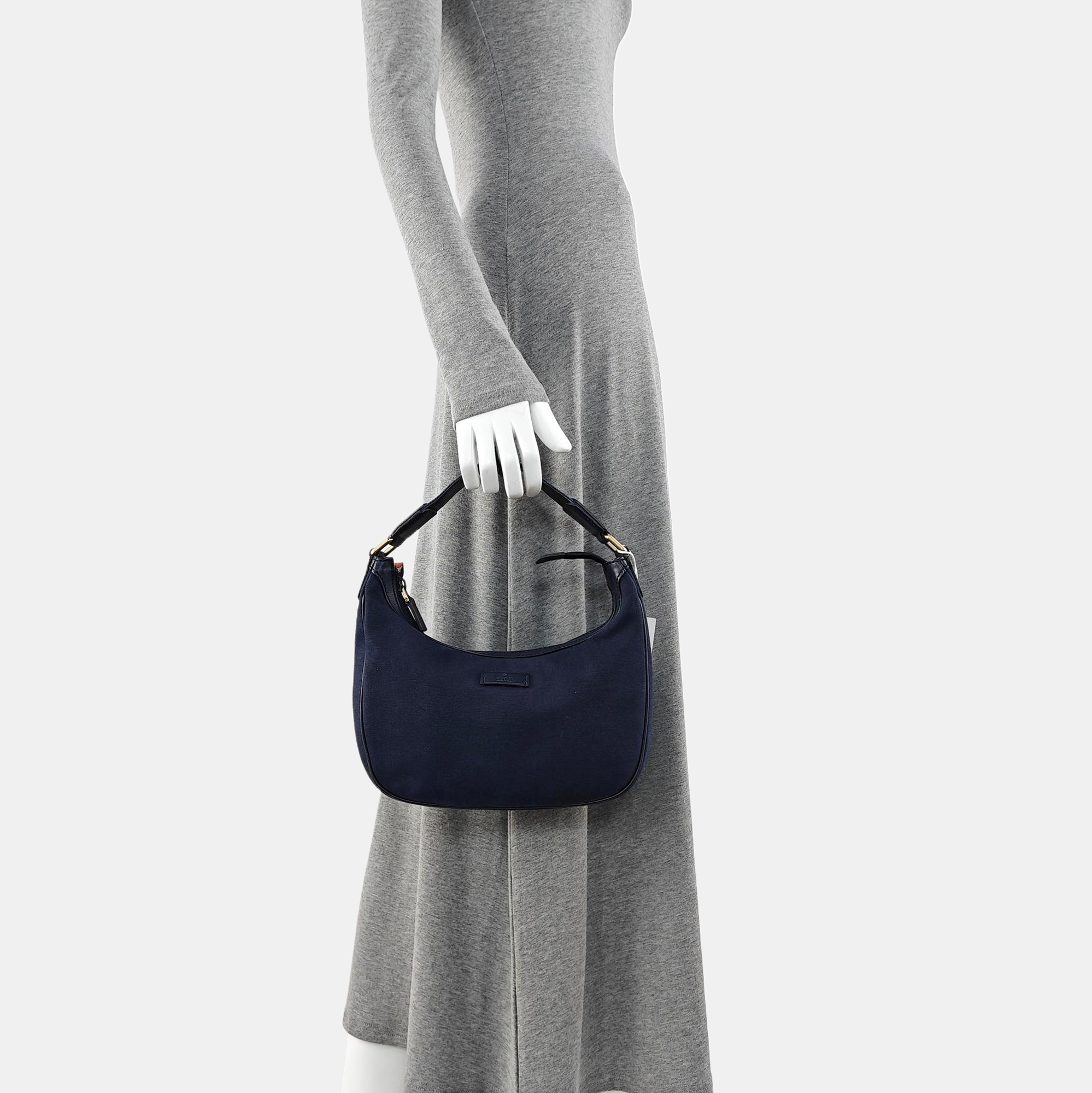 Canvas Top Handle Bag Blue