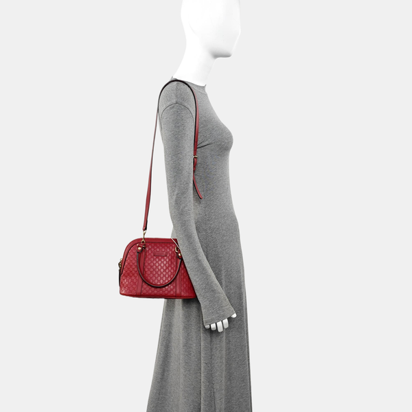 Microguccissima Monogram Calfskin Red