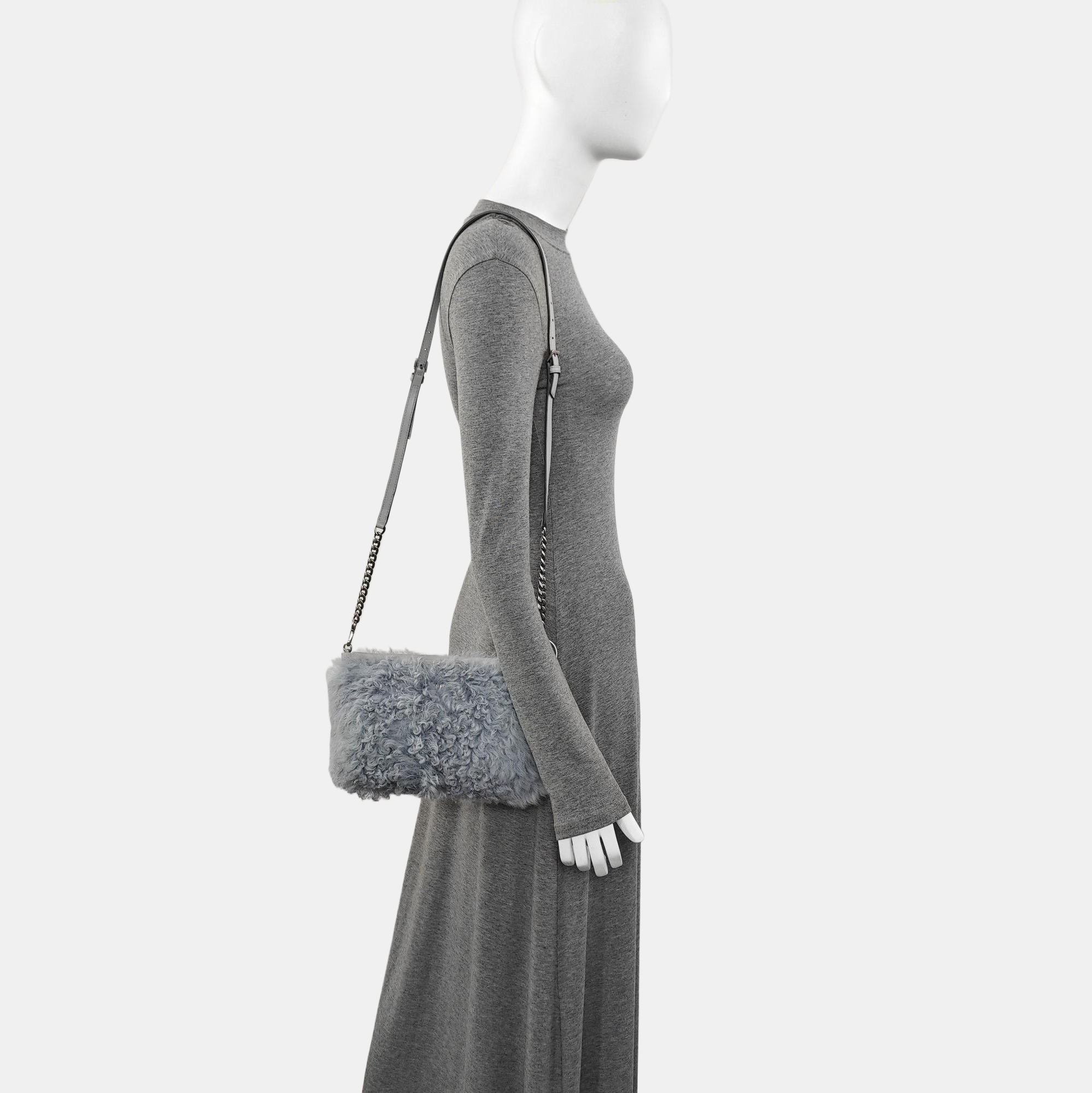 Fabric Shoulder Bag Blue