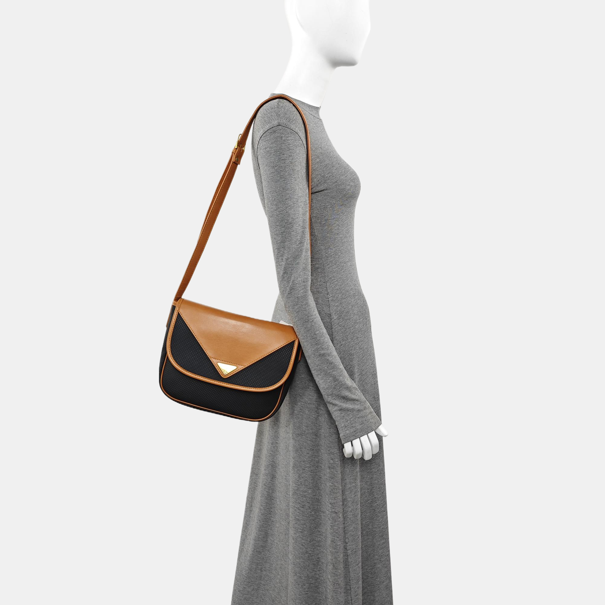 Fabric Shoulder Bag Black