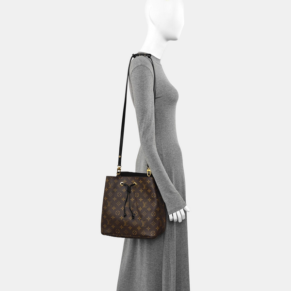 NÉONOÉ MM Monogram Coated Canvas Brown