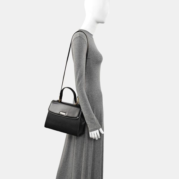 Calfskin Shoulder Bag Black