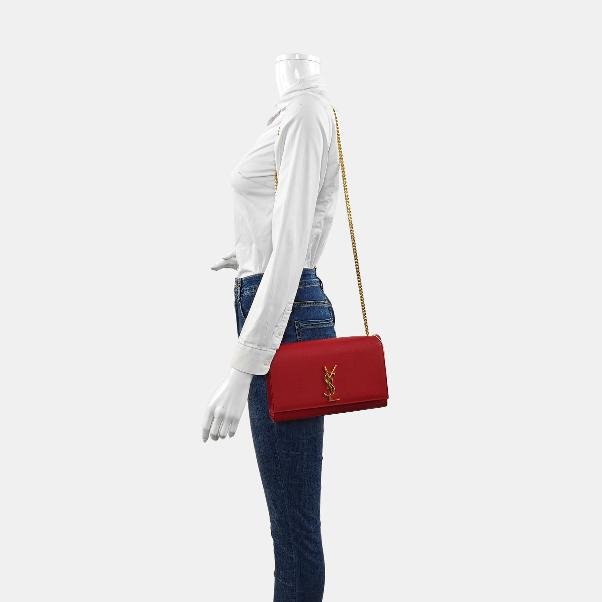 Authenticated pre-owned  KATE Medium Calfskin Red - Shoulder Bag at Looply