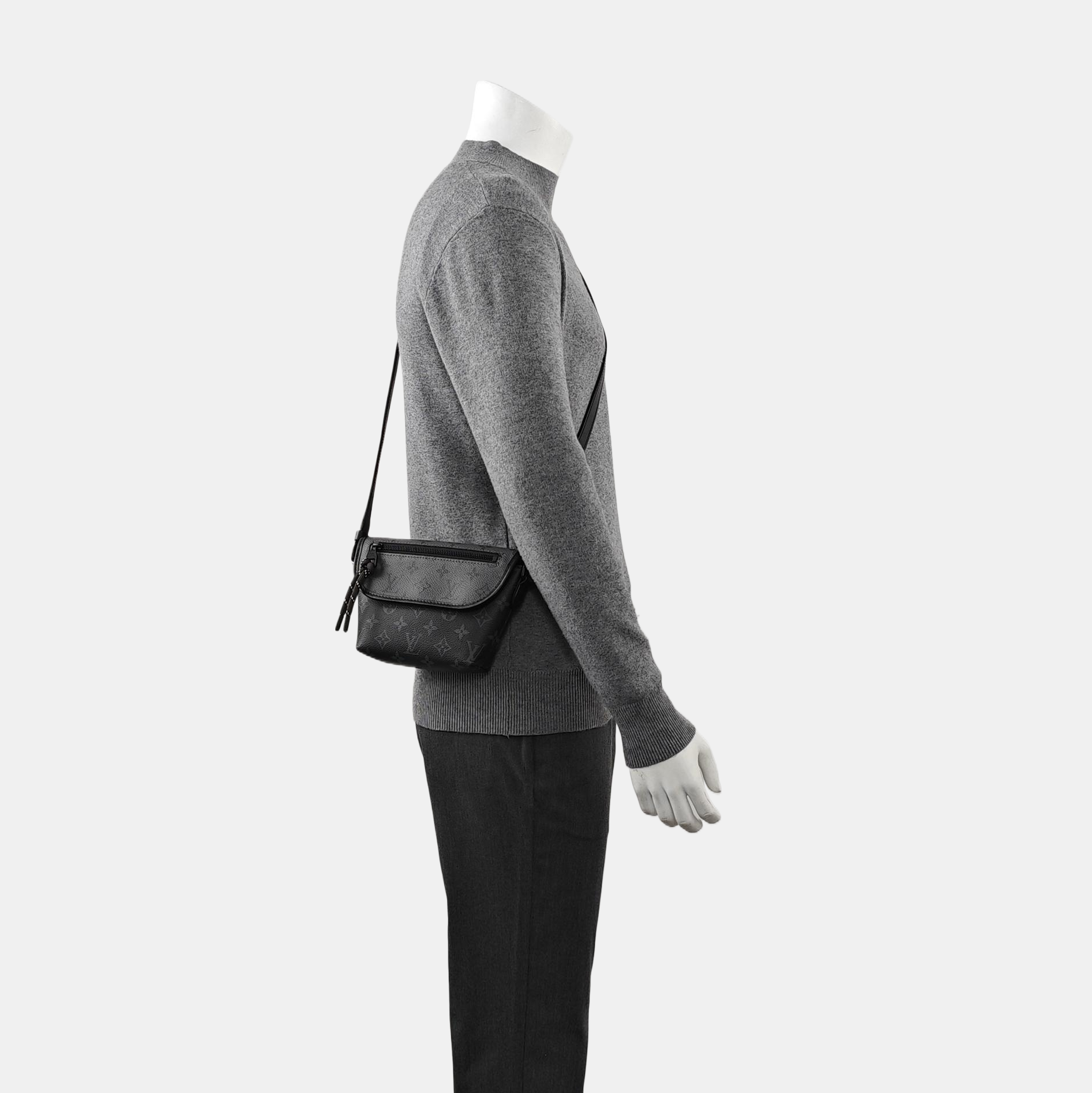 PULSE Mini Monogram Coated Canvas Black