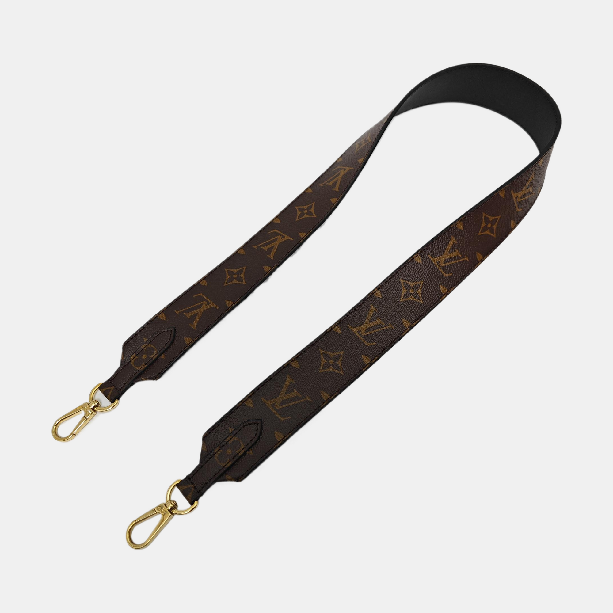 Monogram Coated Canvas Bag Strap Brown