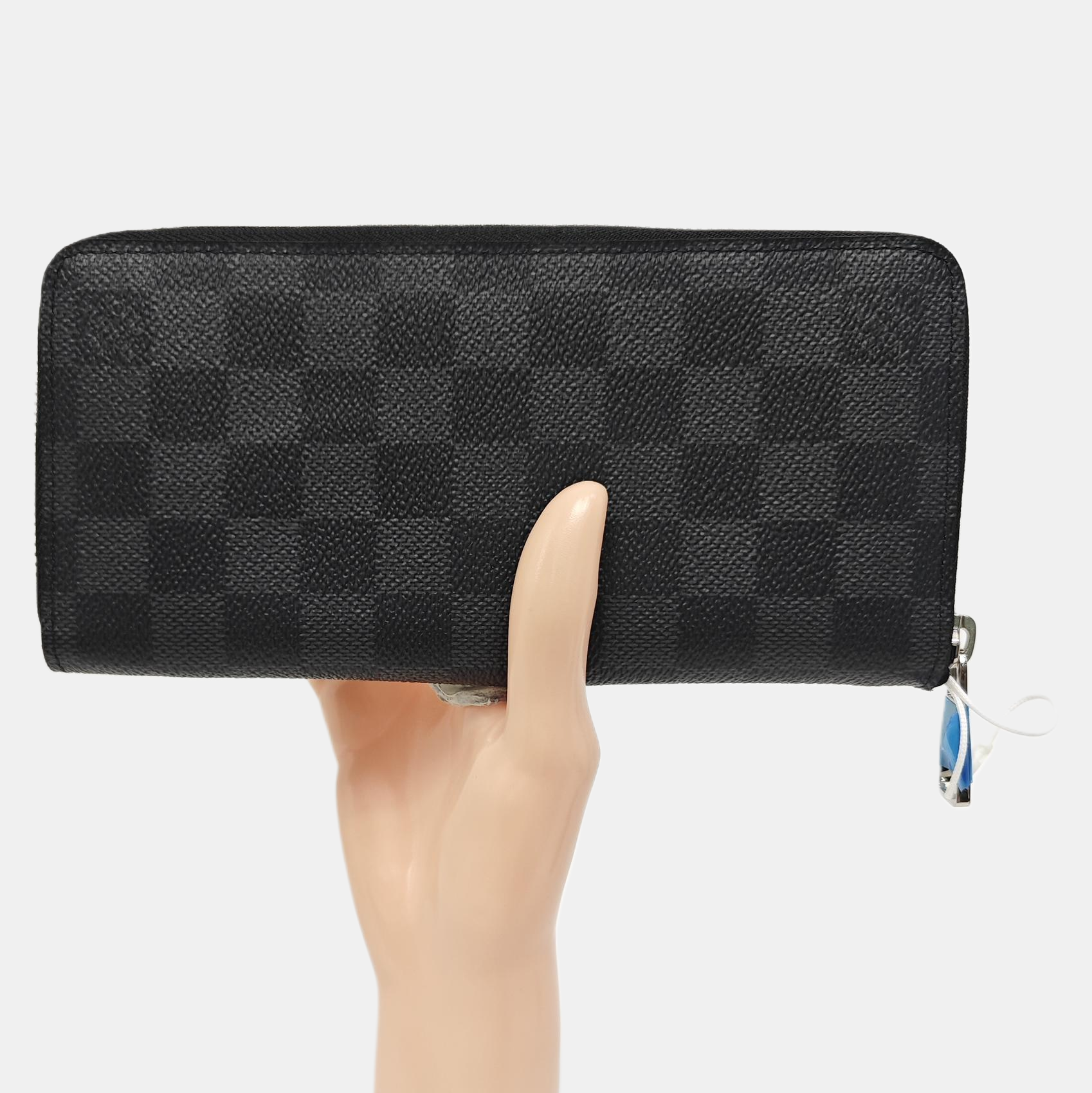 ZIPPY Damier Graphite Coated Canvas Gray Wallet