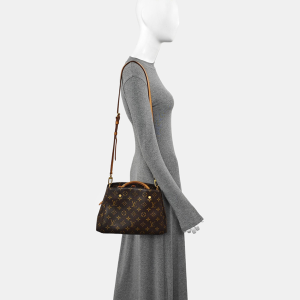 MONTAIGNE Monogram Coated Canvas Brown