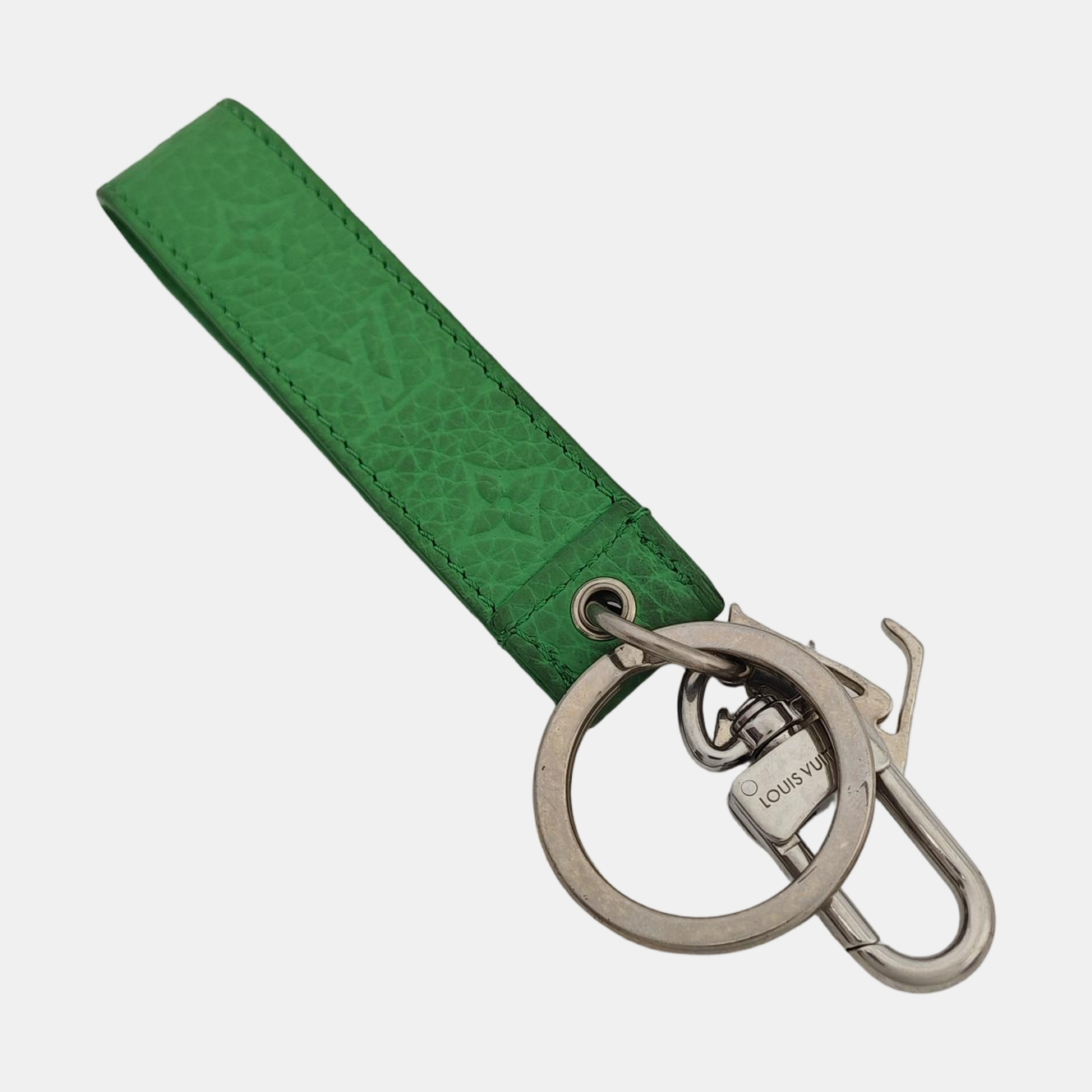 Leather Bag Charm Green