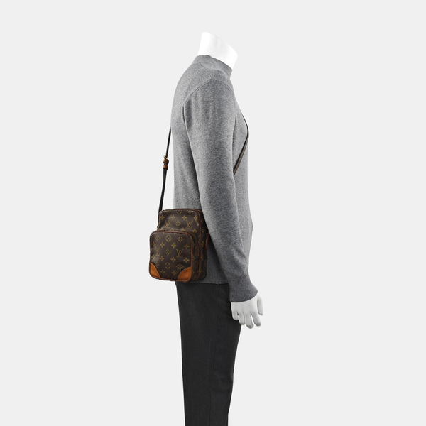 AMAZON Monogram Coated Canvas Brown