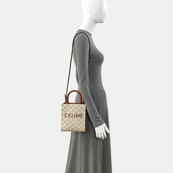 CABAS CELINE Mini Coated Canvas White