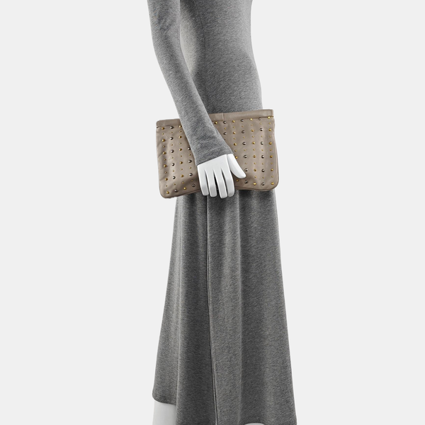 Lambskin Clutch Gray