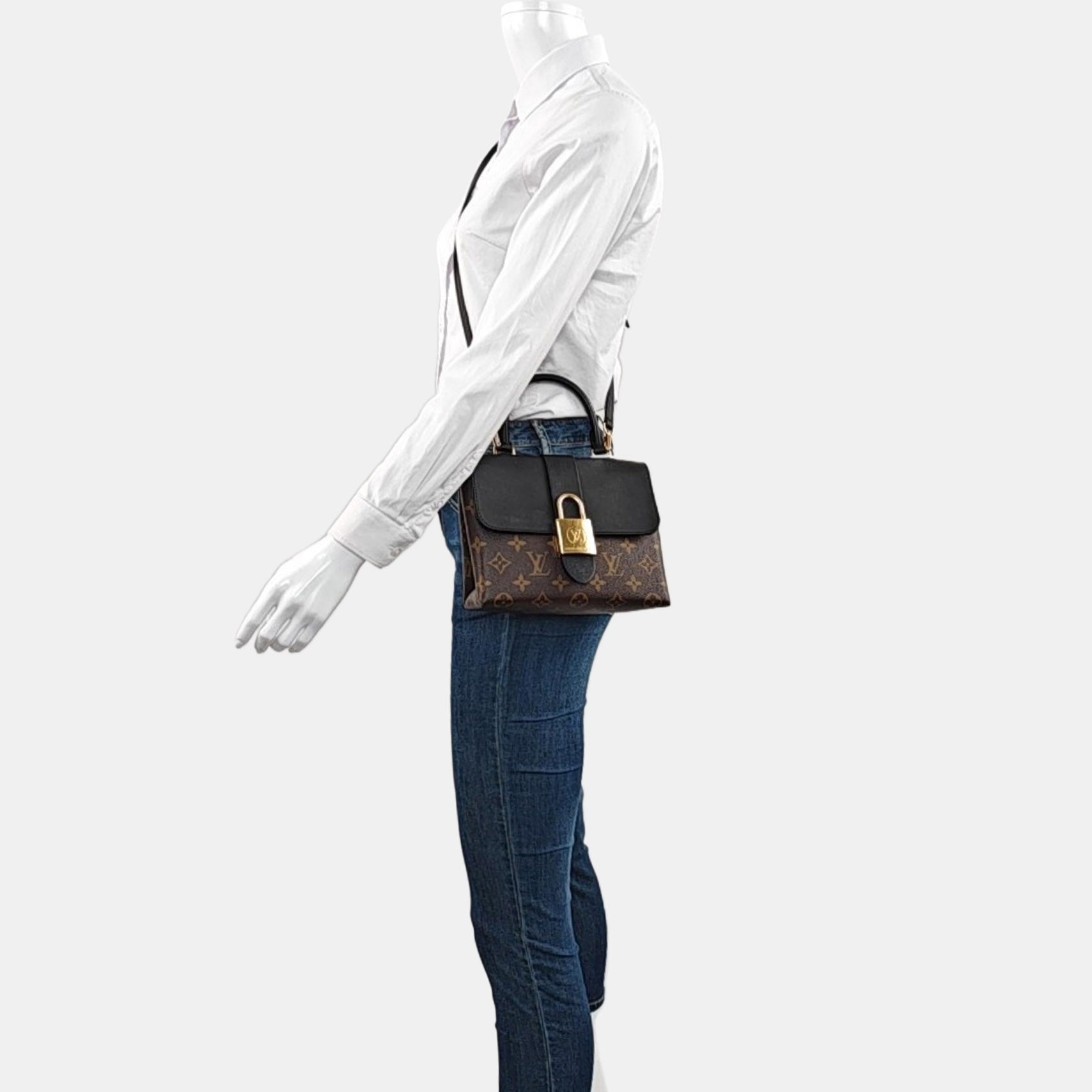 Authenticated pre-owned  LOCKY BB Monogram Coated Canvas Brown - Crossbody Bag at Looply