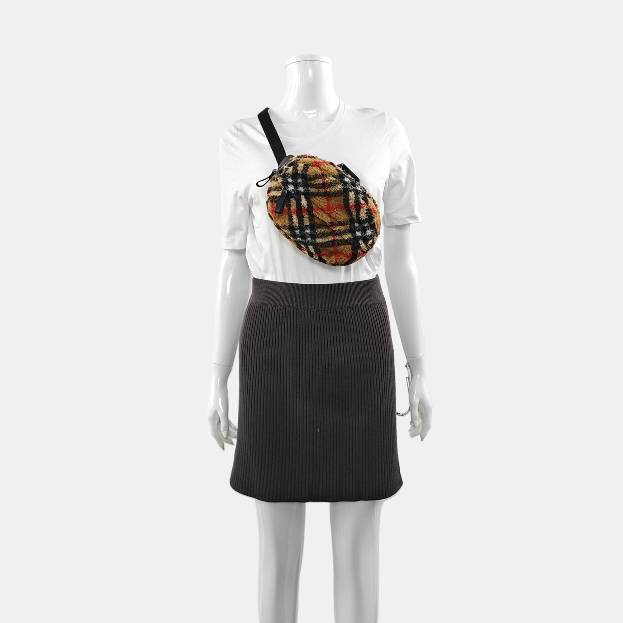 Fabric Belt Bag Brown