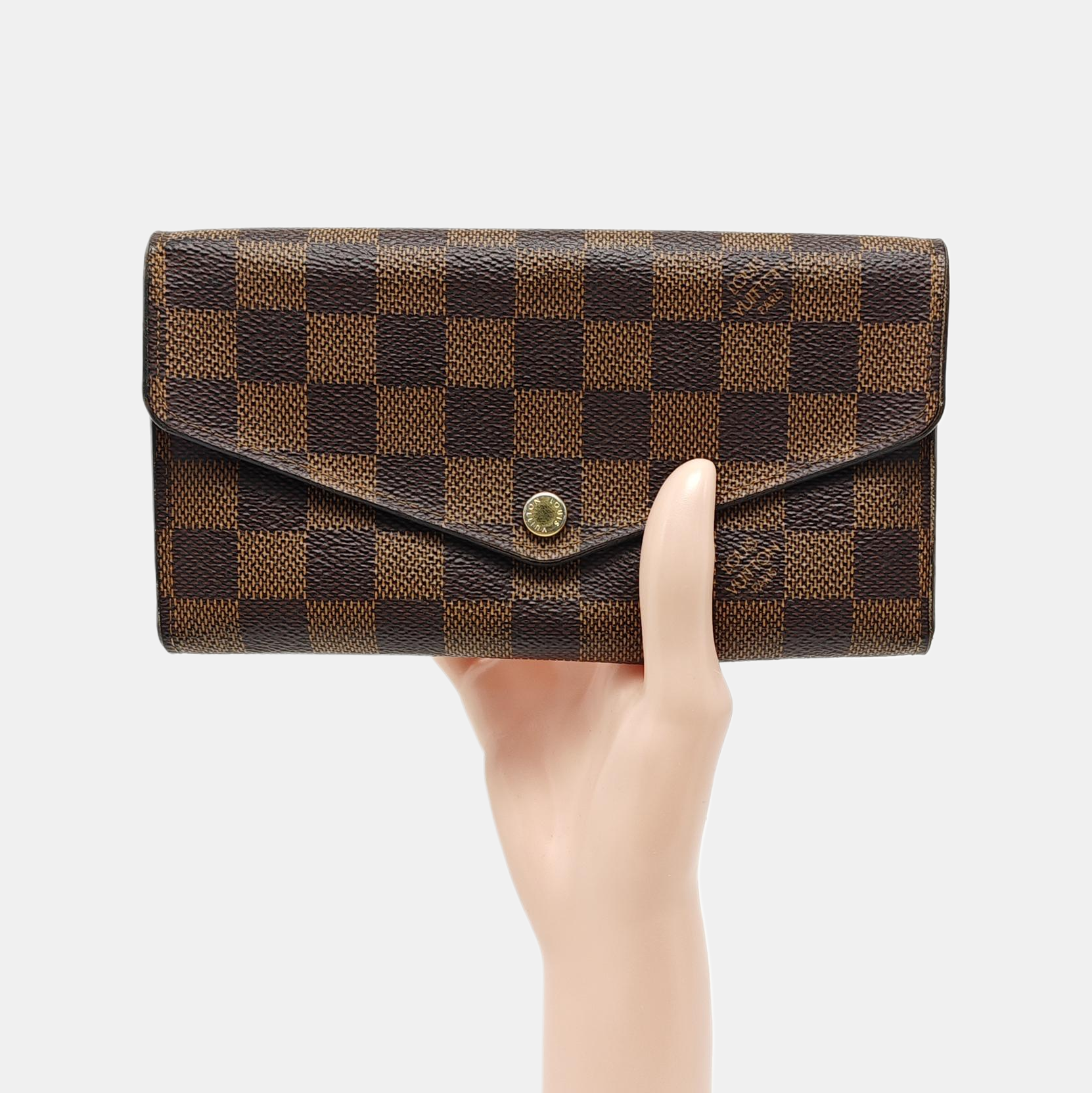 JOSÉPHINE Damier Ebene Coated Canvas Brown Wallet