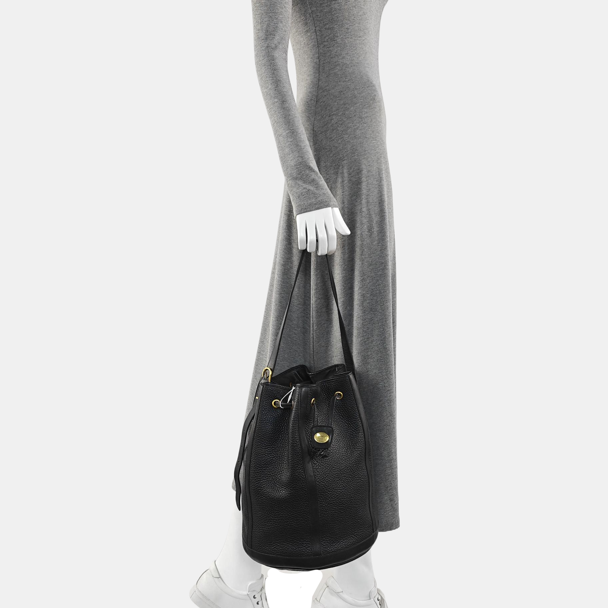 Calfskin Bucket Bag Black