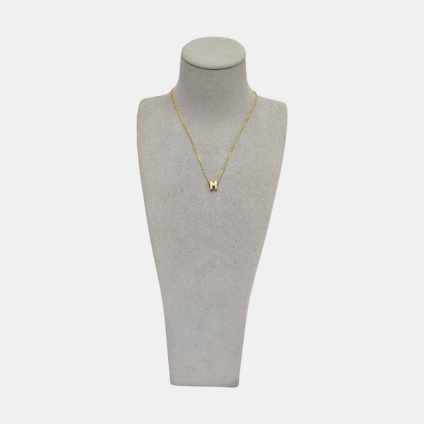 Pop H Metal Gold Necklace