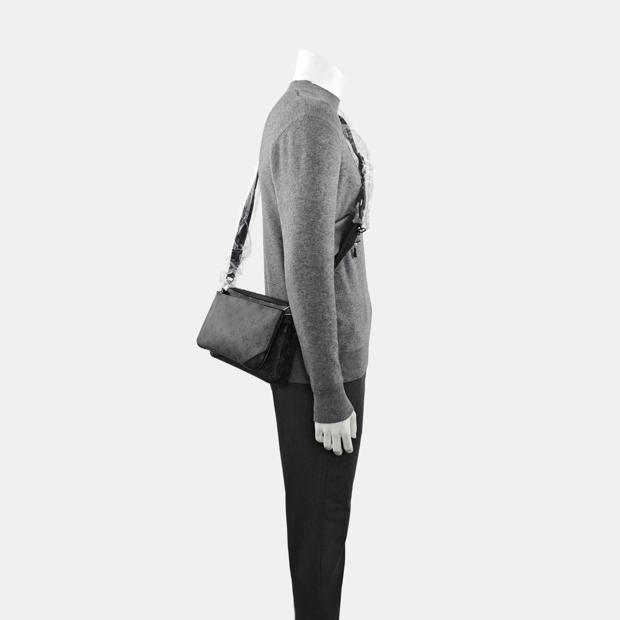 TRIO Monogram Coated Canvas Gray