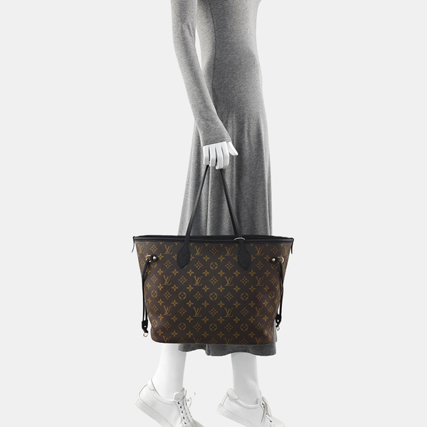 NEVERFULL INSIDE OUT MM Monogram Calfskin Black