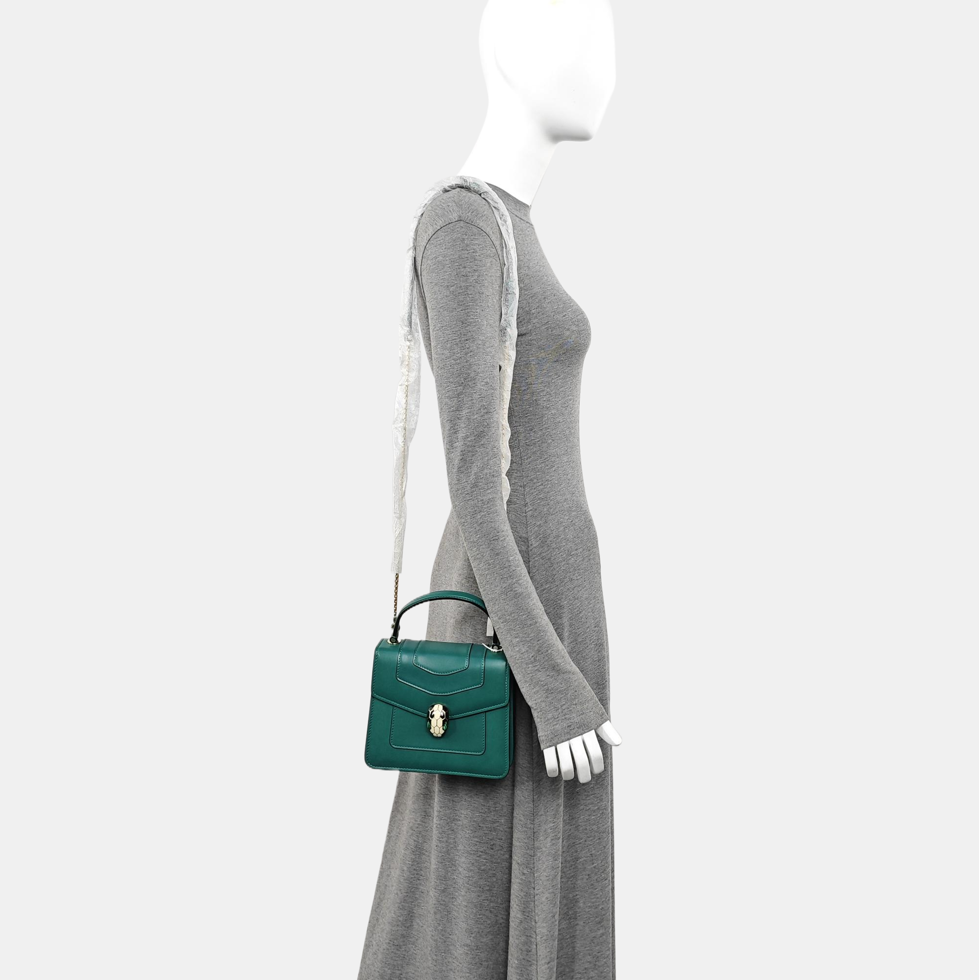 SERPENTI FOREVER Small Calfskin Green