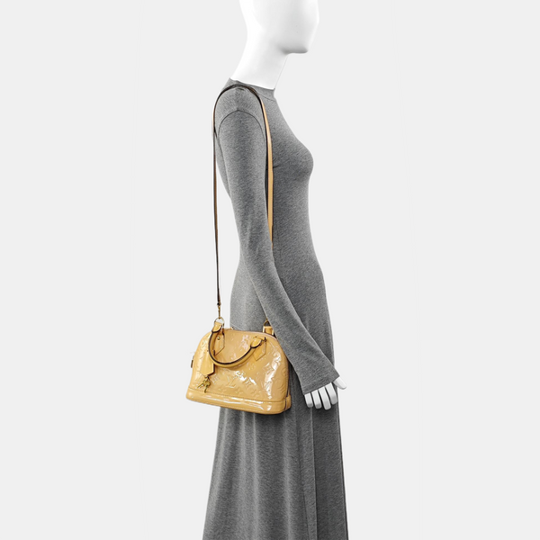 ALMA BB Monogram Patent Leather Yellow