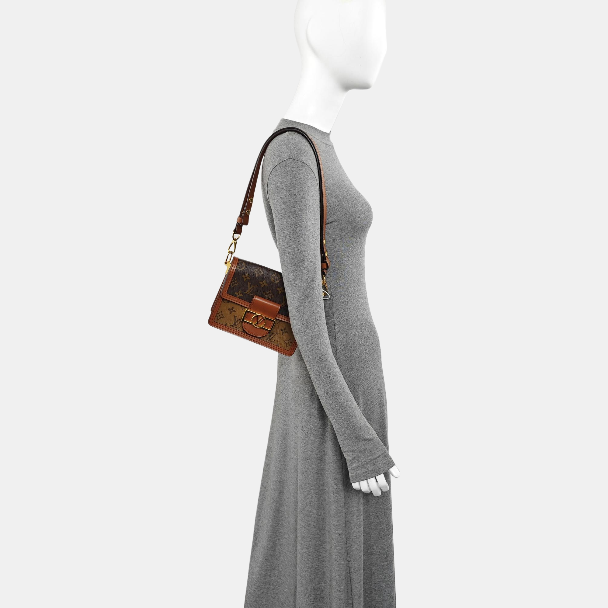 DAUPHINE Mini Coated Canvas Brown