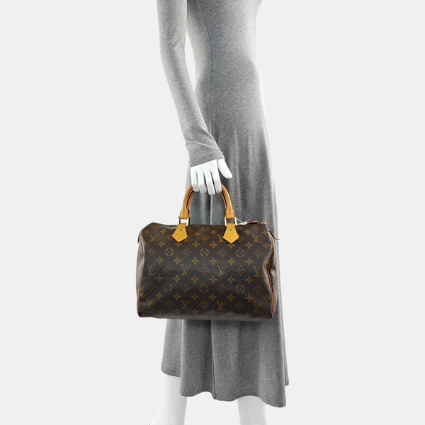 SPEEDY 30 Monogram Coated Canvas Brown