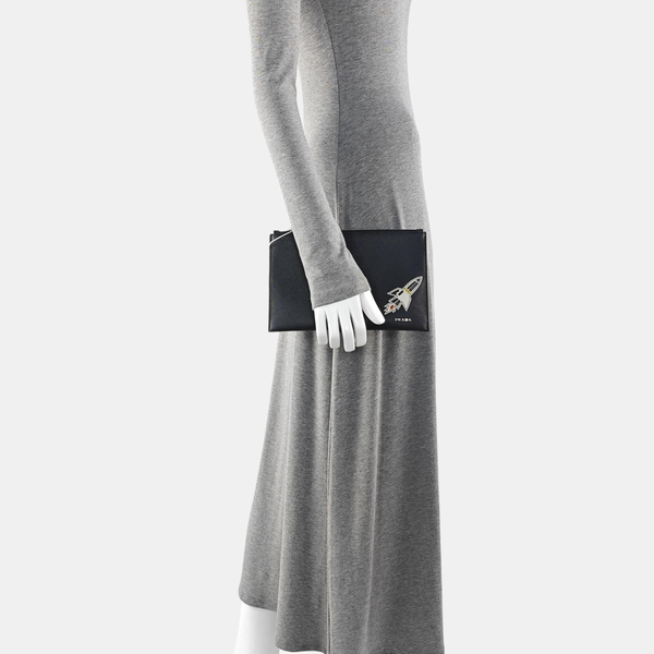 Calfskin Clutch Black