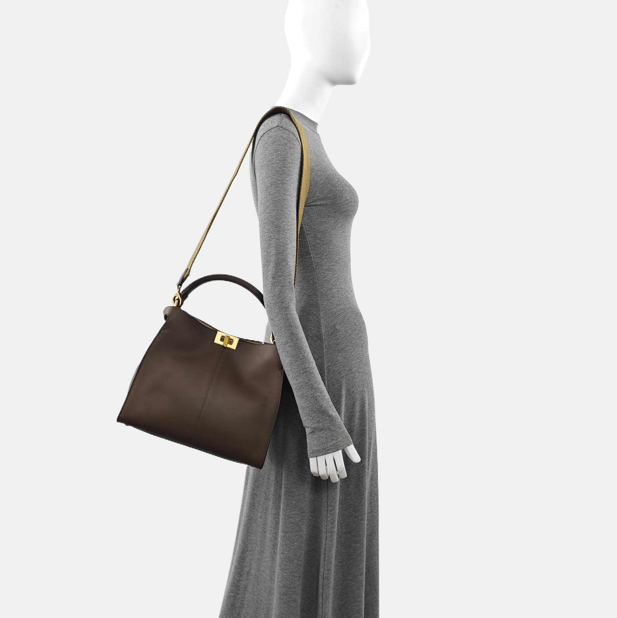 Peekaboo Medium Calfskin Brown