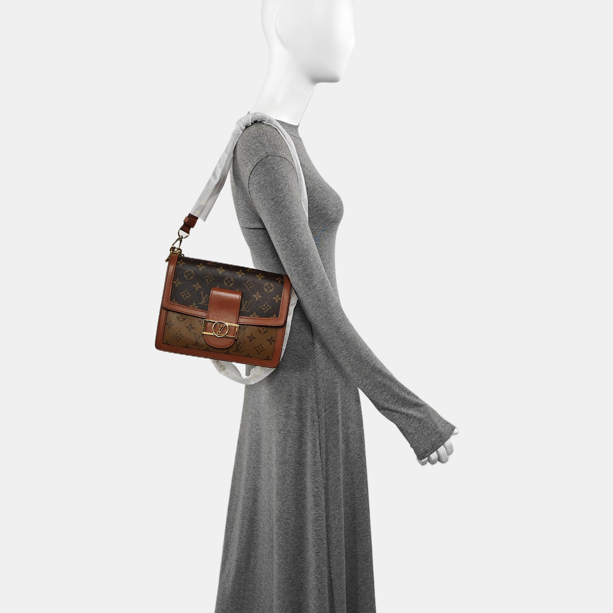 DAUPHINE MM Monogram Coated Canvas Brown