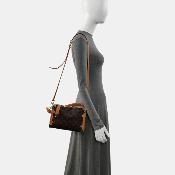 SIDE TRUNK MM Monogram Coated Canvas Brown