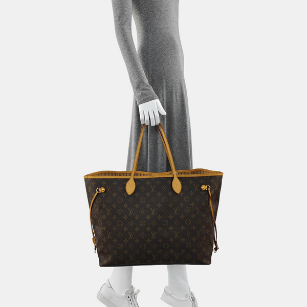 NEVERFULL GM Lona revestida Monogram Marrón