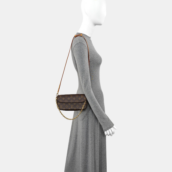 IVY Monogram Coated Canvas Brown