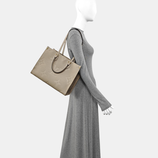 ONTHEGO MM Monogram Calfskin Gray