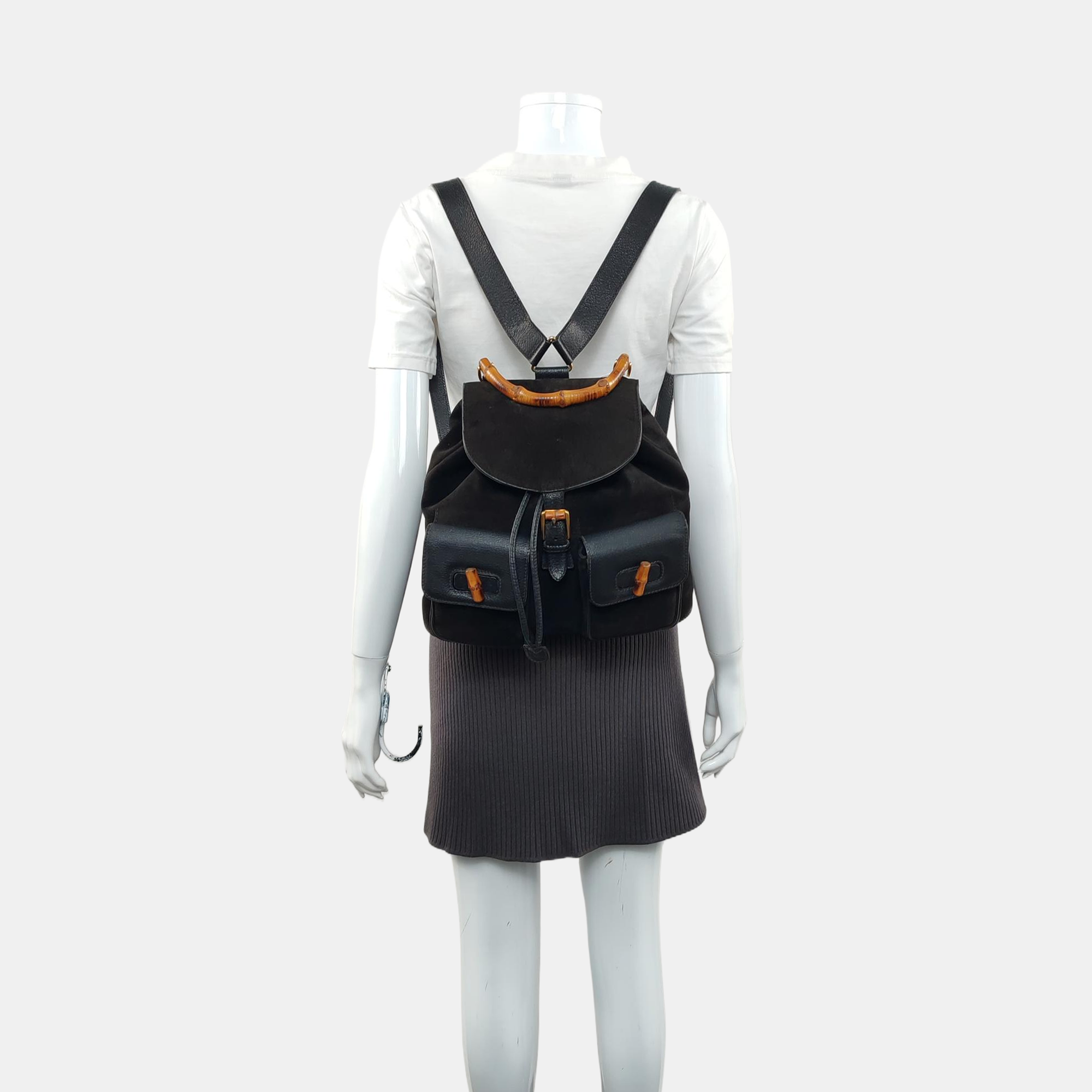 Authenticated pre-owned  Bamboo 1947 Suede Brown - Backpack at Looply