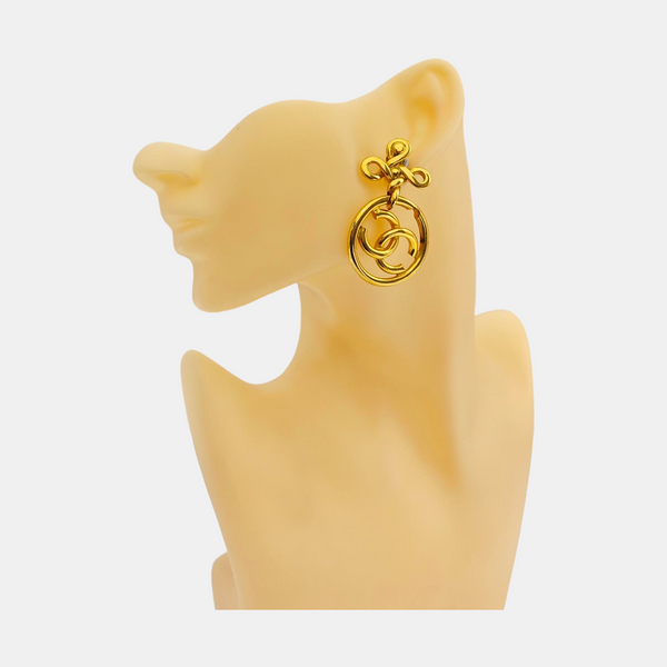 Metal Gold Clip On Earrings
