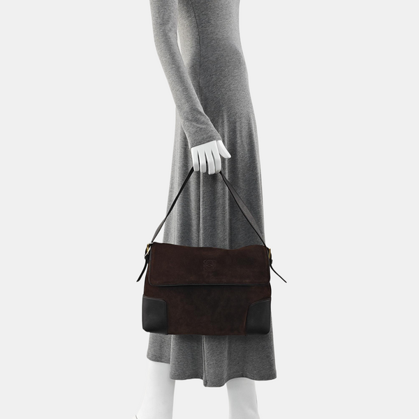 Suede Shoulder Bag Brown