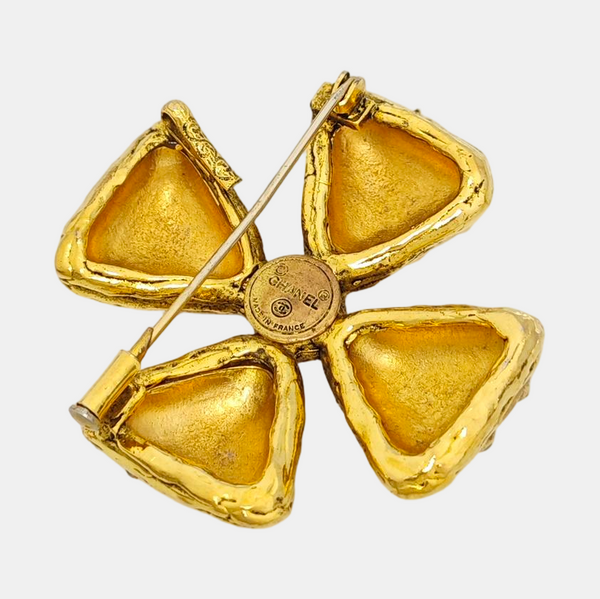Broche Vintage Metálico Dorado