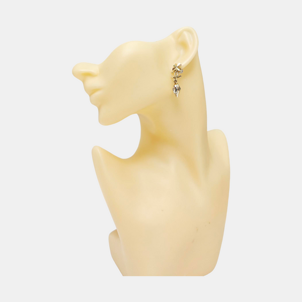 CC Logo Metal Gold Stud Earrings