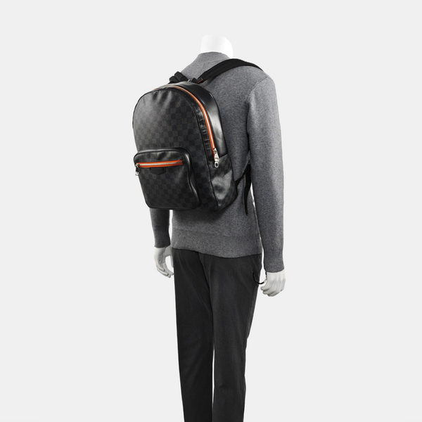 JOSH Damier Graphite Coated Canvas Gray