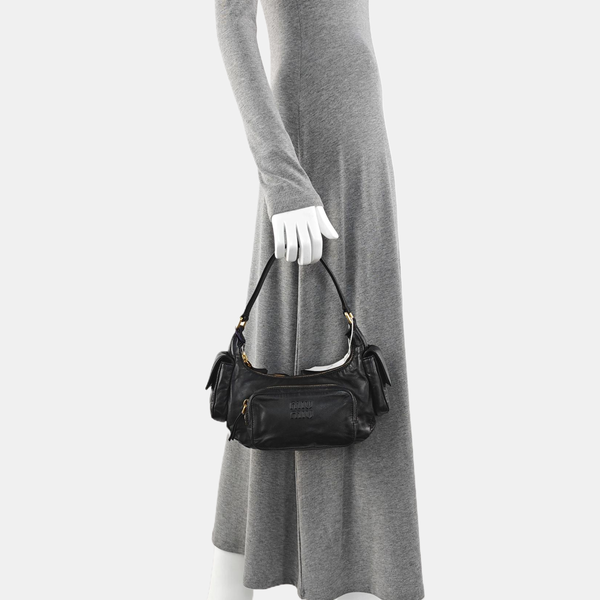 Lambskin Shoulder Bag Black