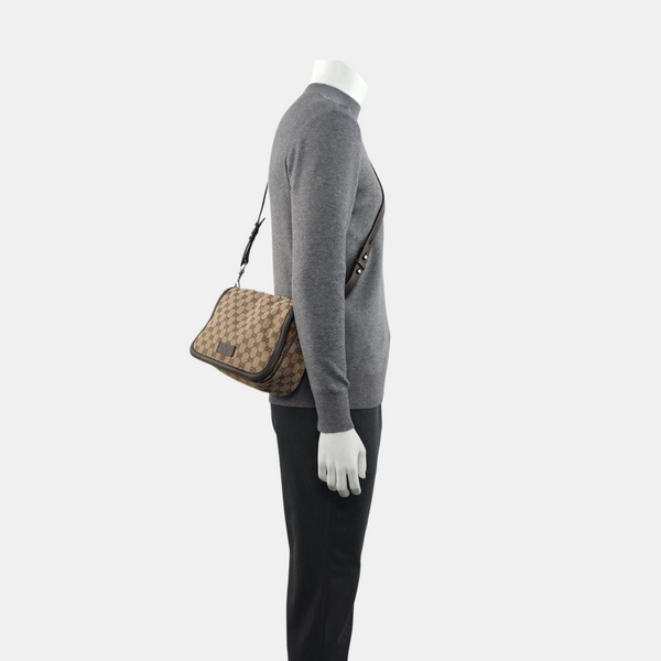 Monogram Canvas Shoulder Bag Brown