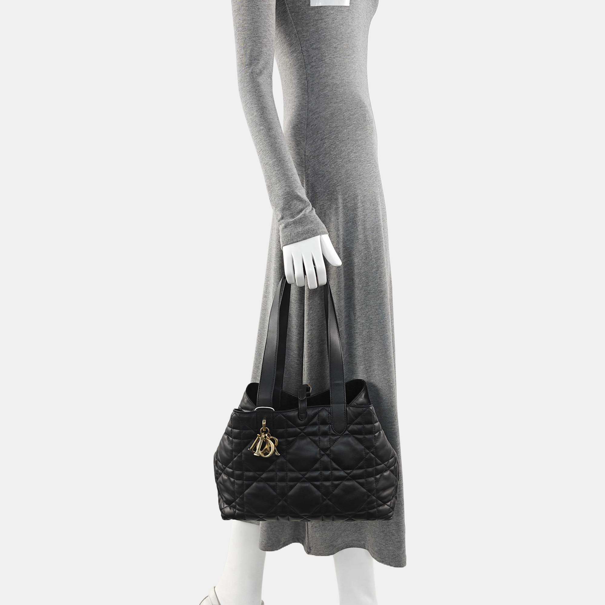Toujours Medium Cannage Calfskin Black