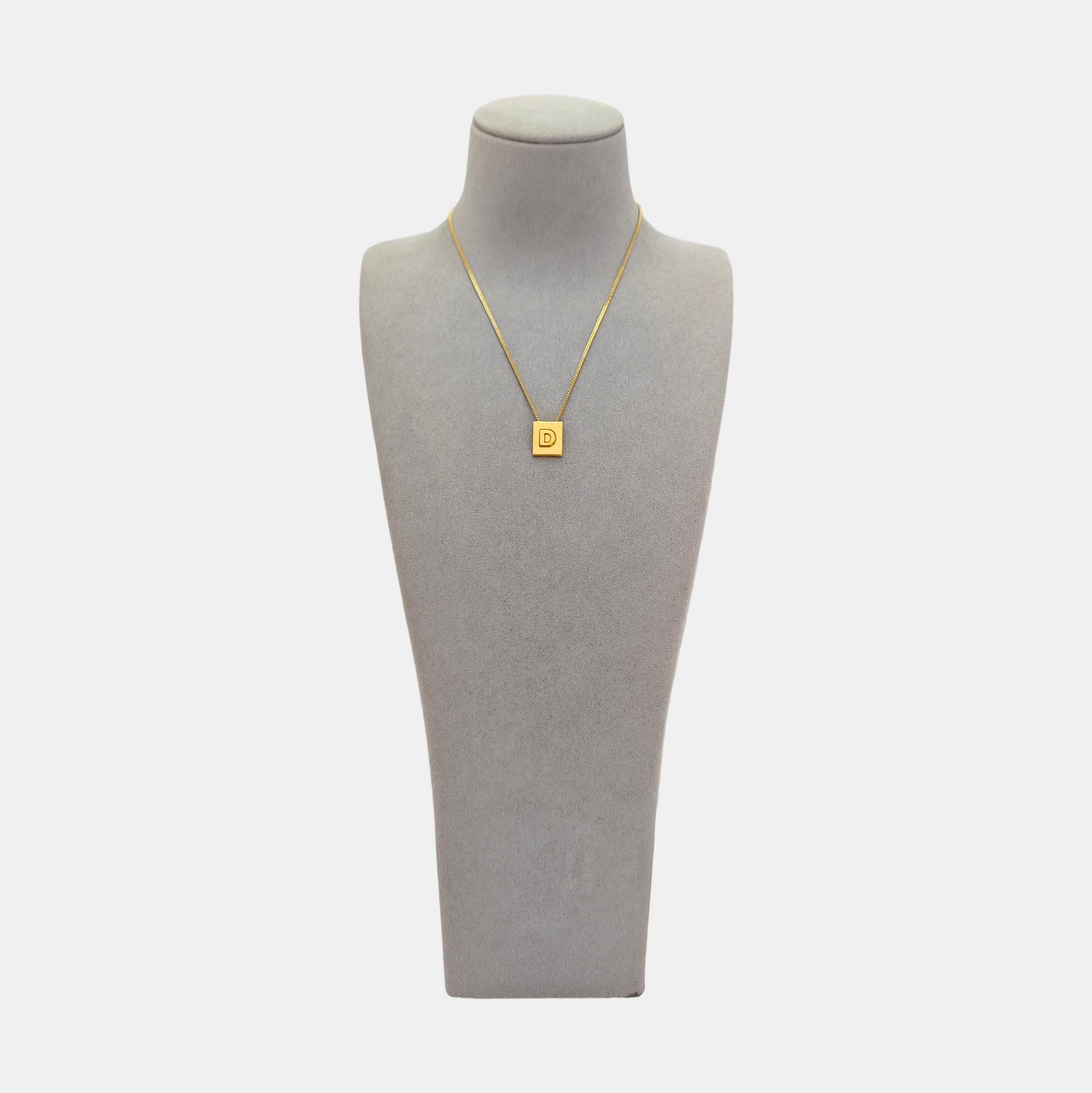 ALPHABET Brass Gold Necklace