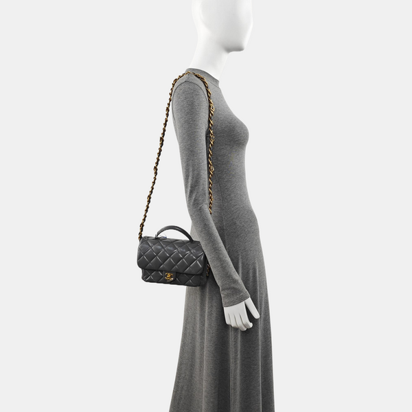 Quilted Lambskin Gray
