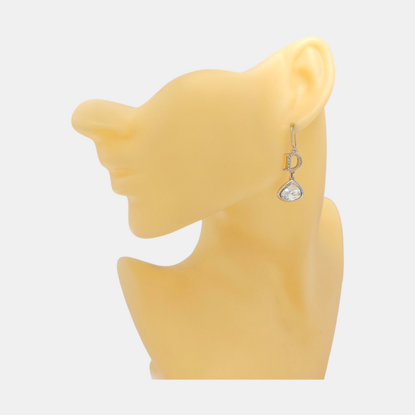 CD Swing Metal Silver Earrings
